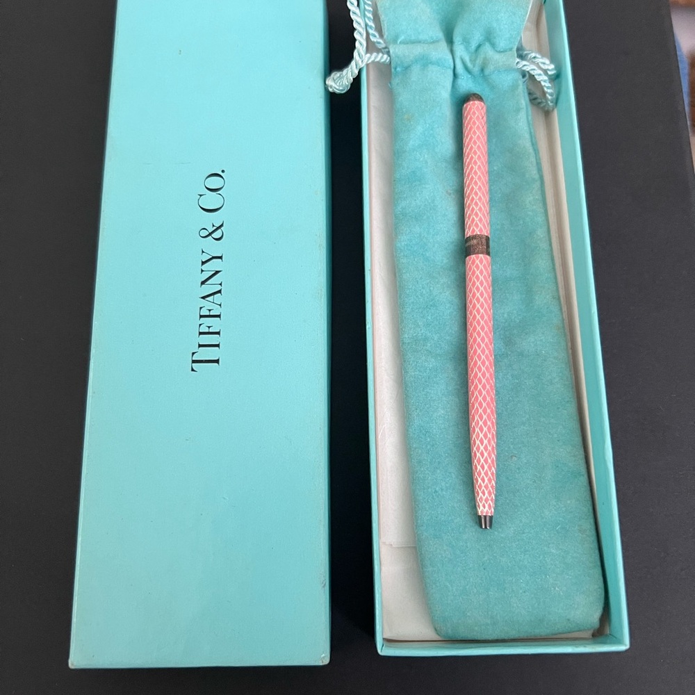 Rare Tiffany & Co. Pink Enamel Pen – Vintage with Original Tiffany Box